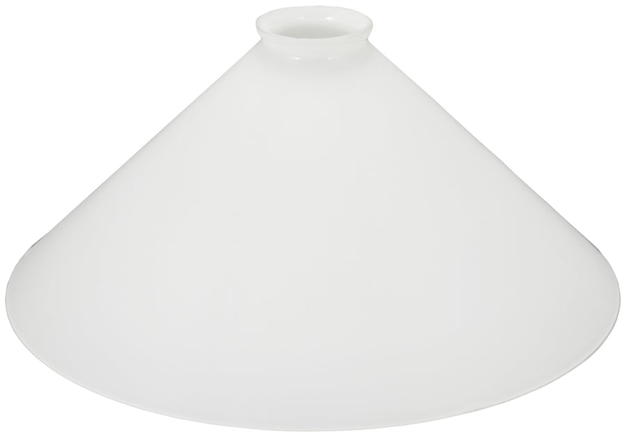 Glass Shade Recreated 12" Opal Glass Cone Shade 2 1/4" Fitter
