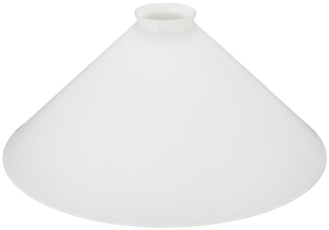Glass Shade Recreated 12" Opal Glass Cone Shade 2 1/4" Fitter
