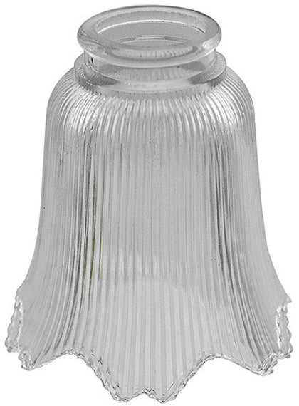 Vintage Recreated Glass Holophane Shade 2 1/4" Fitter