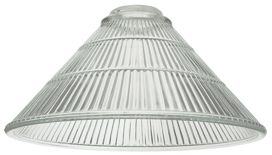 Vintage Recreated Glass Holophane Shade 3 1/4" Fitter