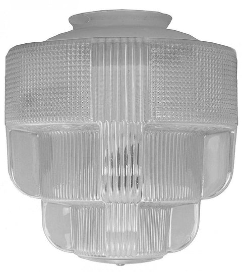 Large and Impressive Streamline Art Deco Shade - 6" Fitter