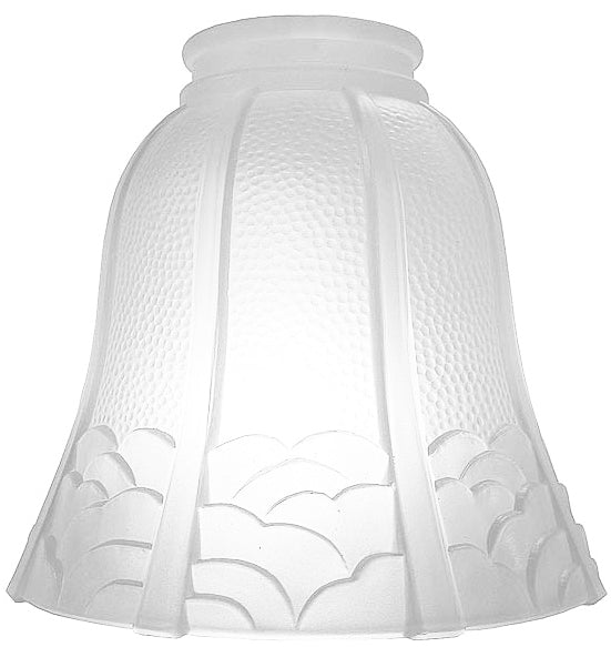 Glass Shade Recreated Arts & Crafts Frosted Glass Shade 2 1/4" Fitter
