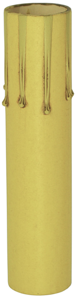 4" Candelabra Ivory Drip Paper Candle Cover