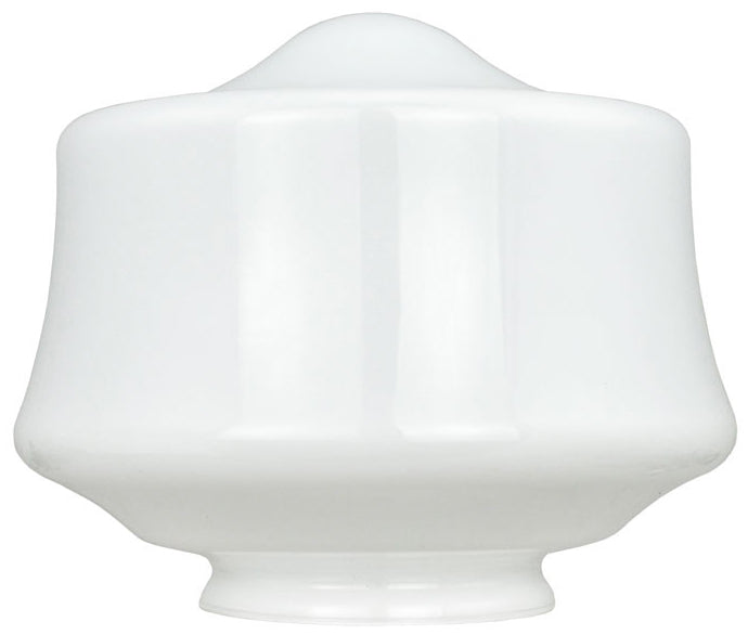 Recreated 8" Schoolhouse Glass Shade 4" Fitter