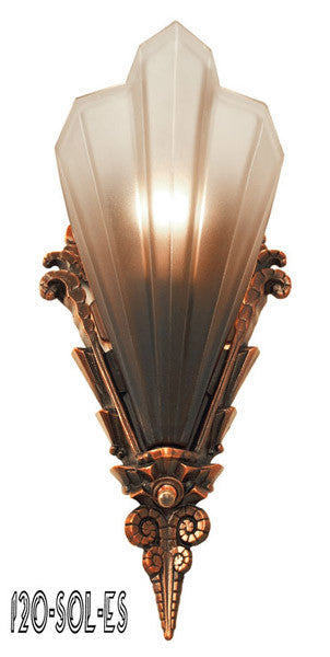 Art Deco Slip Shade Sconces Antique Reproduction Lighting Soleure Series by Mid West