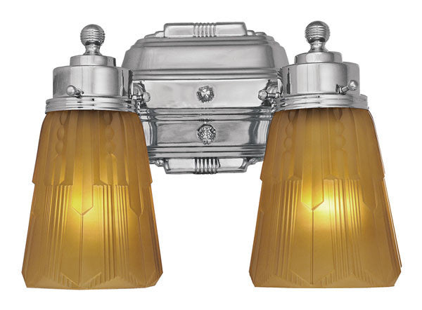 Art Deco Double Sconce Streamline Design