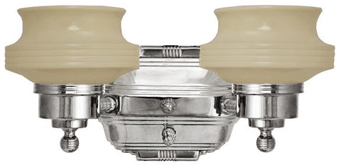 Art Deco Streamline Modern Double Sconce