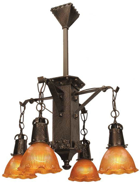J Morgan 4 Light Chandelier 2 1/4" Fitter