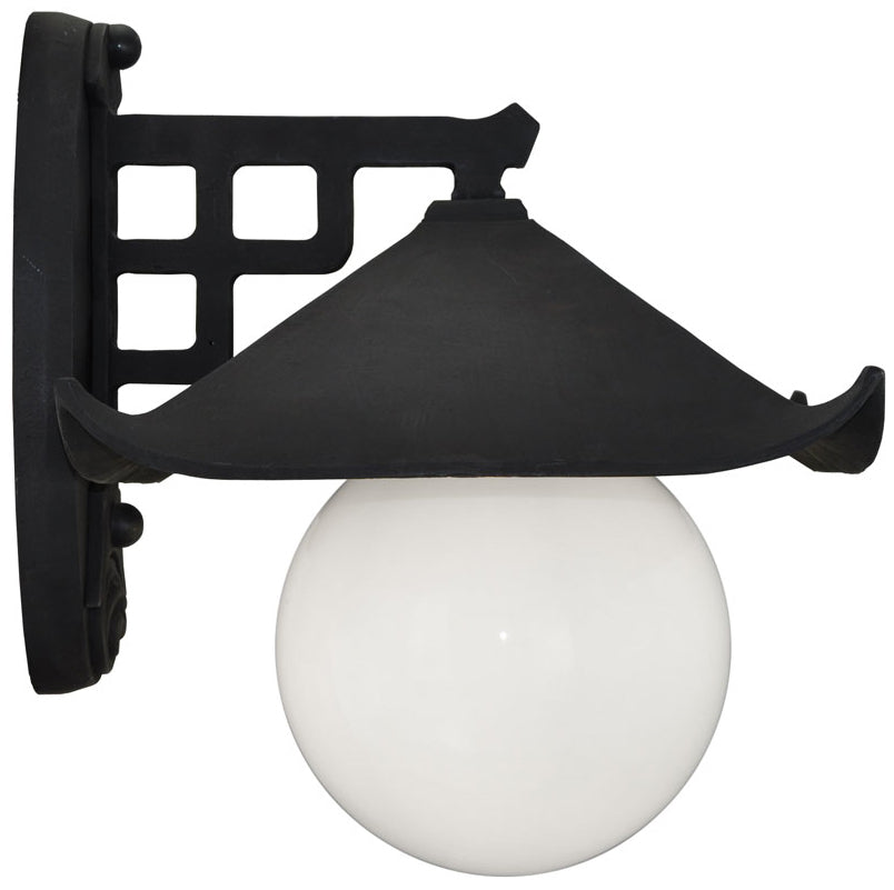 Historical Japanese Black Pagoda Porch Light C1914