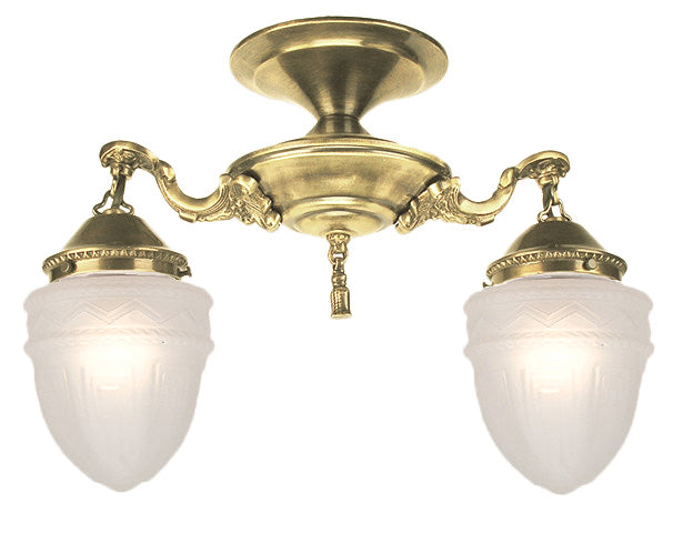 Roosevelt 2 Lamp Close Ceiling Chandelier