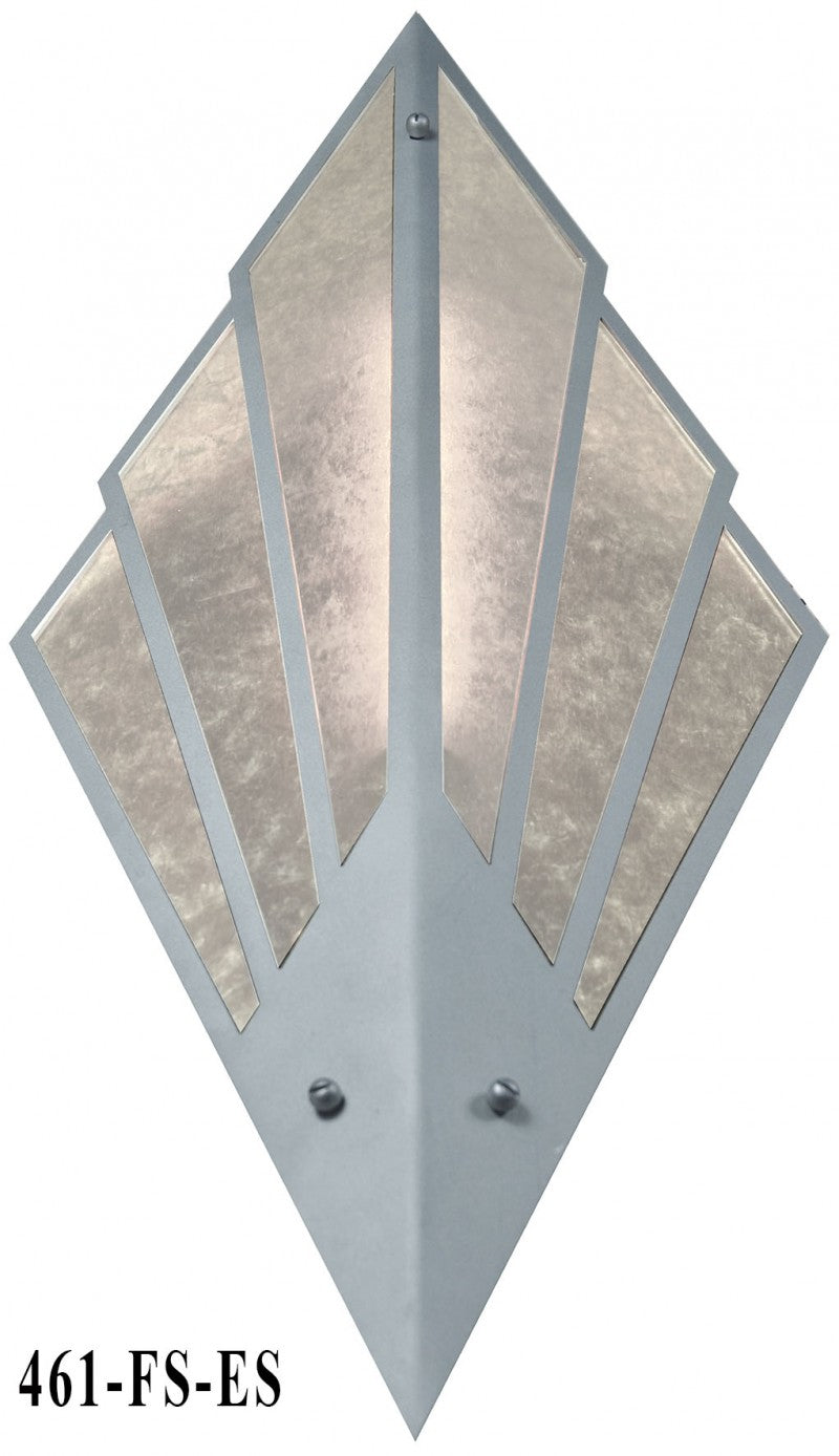 Art Deco Sconce with Mica and Aluminum Frame (461-ES)