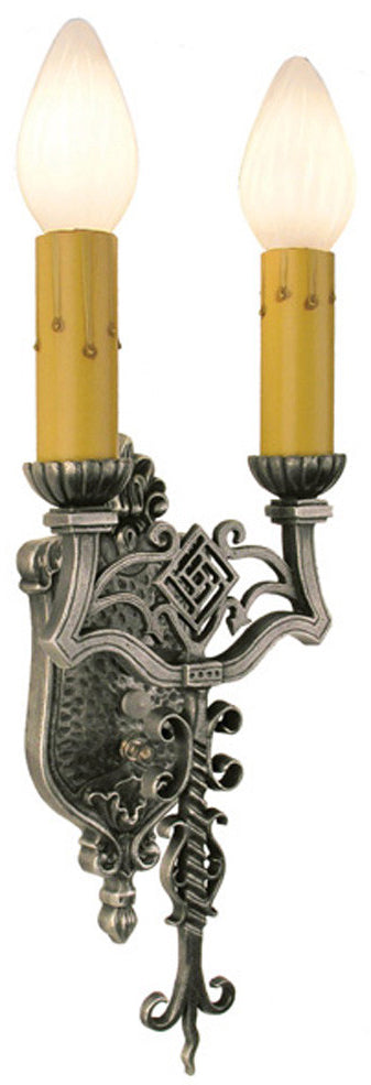Double Candle Electric Wall Sconce Light