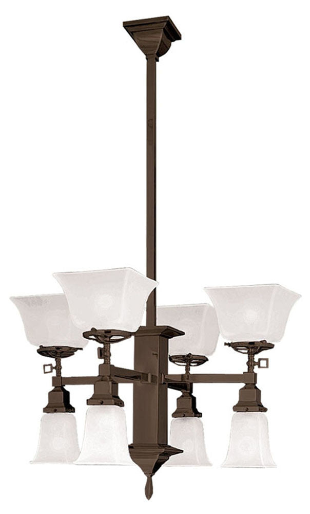 Mission Style Transitional 8 Light Chandelier