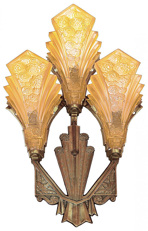 Martele-Style Triple Sconce