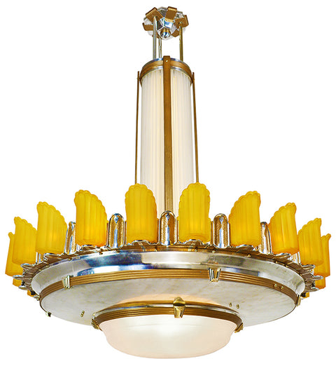 54" Diameter Art Deco Empire Series Chandelier Large Commercial Lighting LED Lights (670-CH)
