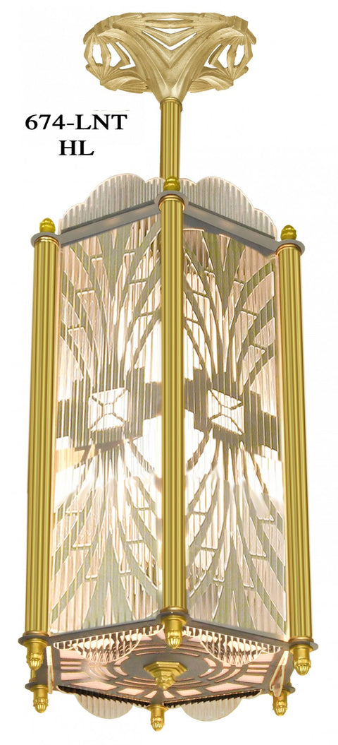 Unique Art Deco Giant Hall or Corridor Light