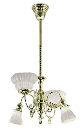 Victorian Gas & Elec 4 Arm Chandelier