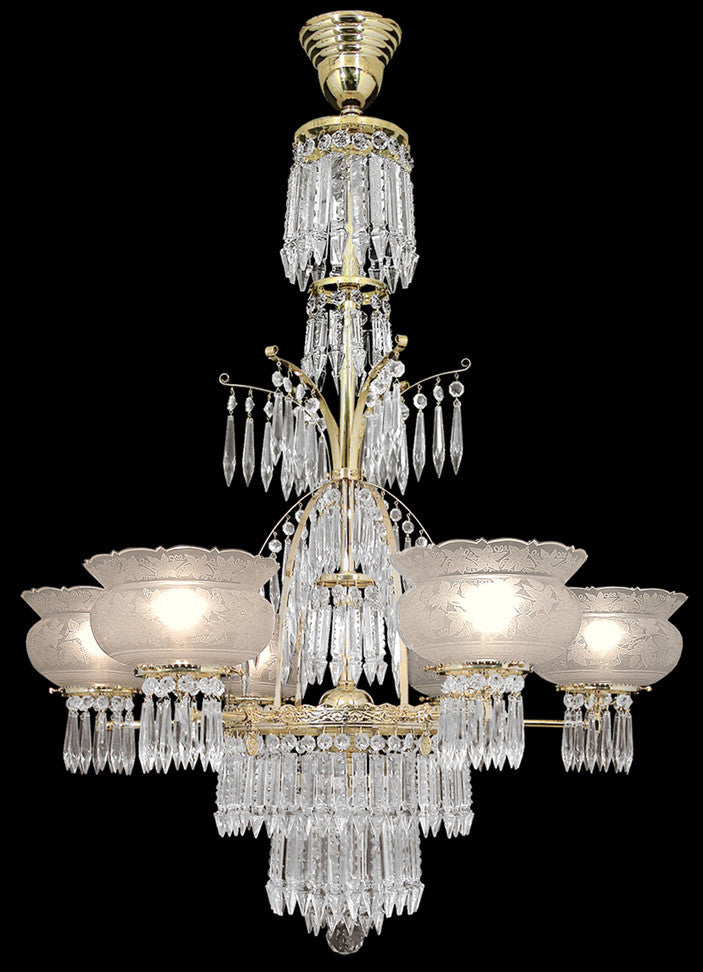Crystal Prism 6 Light Oxley Giddings Chandelier