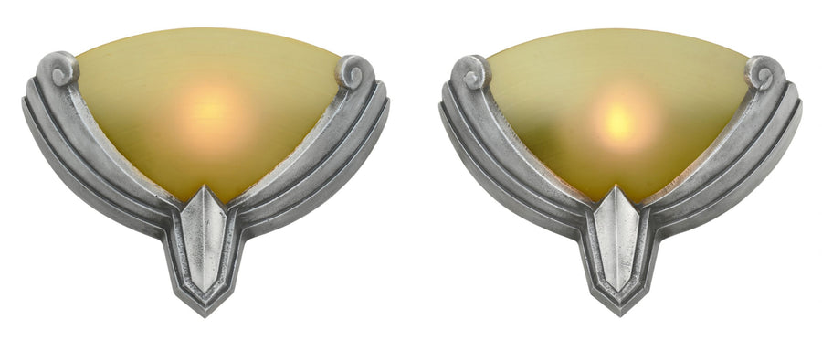 American Art Deco Pair of STREAMLINE Sconces
