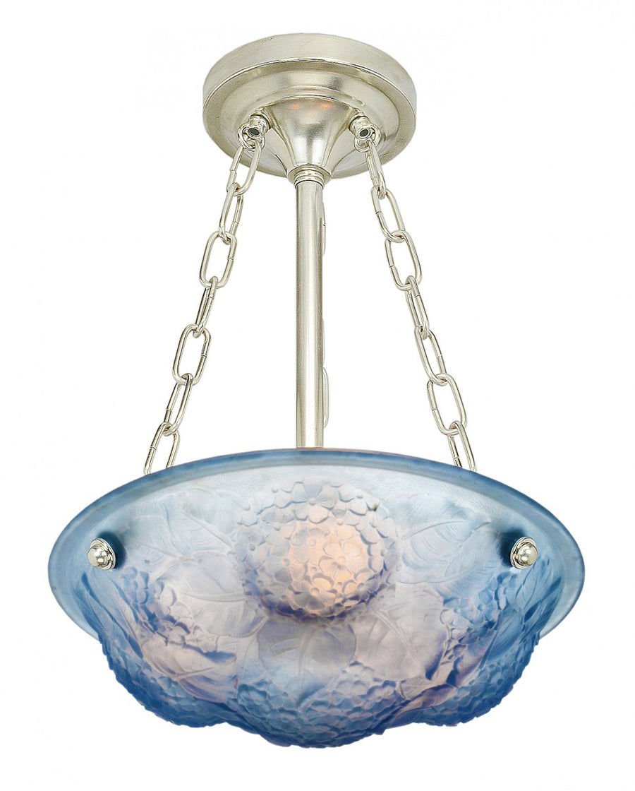 Lovely French Art Nouveau French Ceiling Embossed Ceiling Chandelier Bowl
