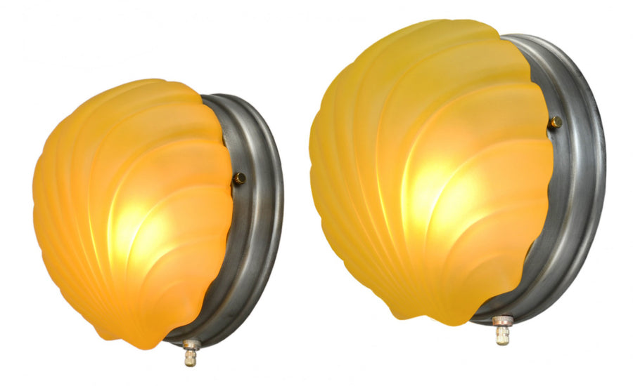 Pair of 50s Shell Motif Wall Sconces