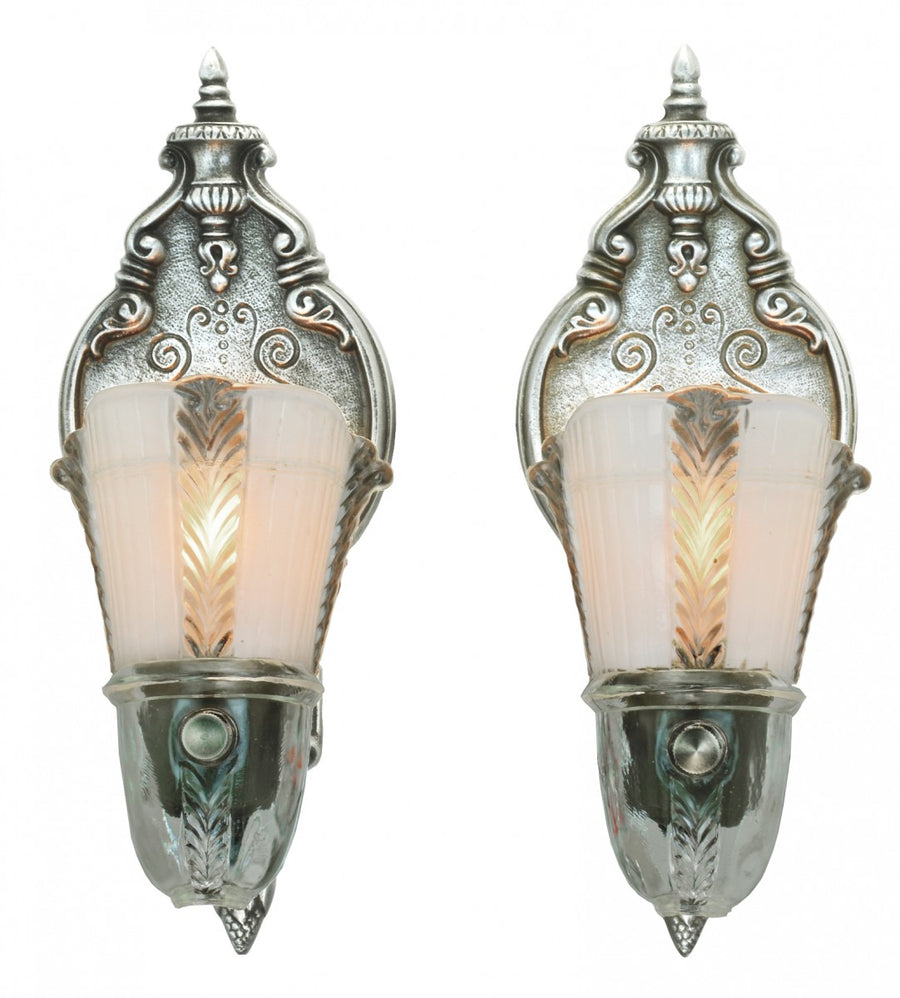 Pair of American Art Deco Style Sconces