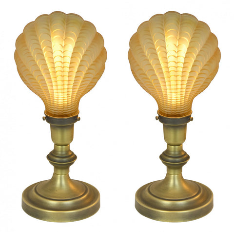 Very Unusual Art Deco "Odeon" Style British Motif Theatre Table Lights