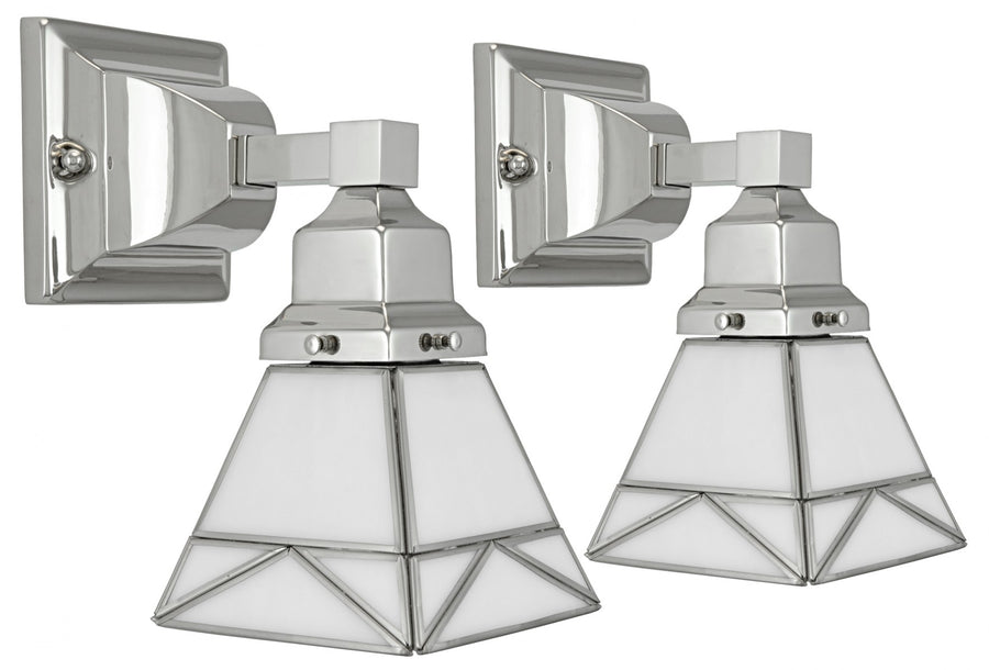 Pair of Mission...Craftsman or Arts & Crafts Sconces-Shiny Nickel