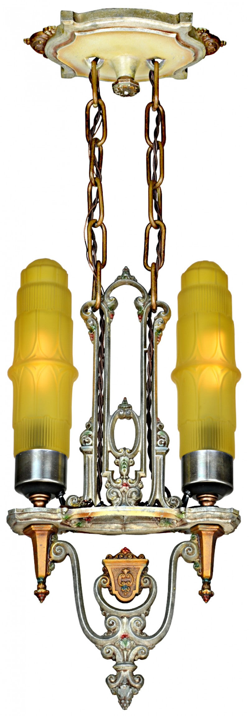 Art Deco 2-Light Pendant by Riddle