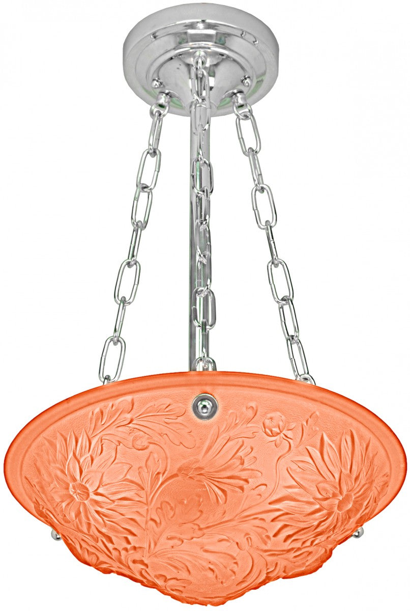 Lovely French Art Nouveau French Ceiling Embossed Ceiling Chandelier Bowl