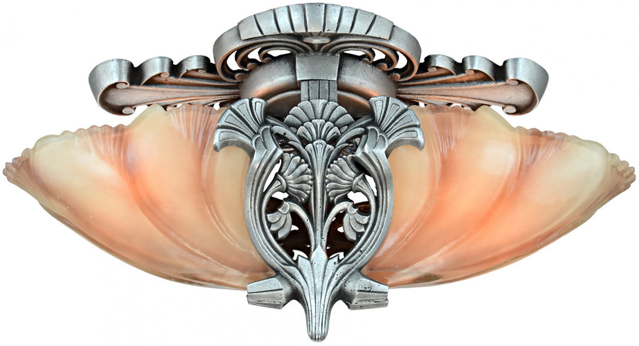 Two-Shade Low Ceiling Fixture by Mid-West--Circa 1930-5
