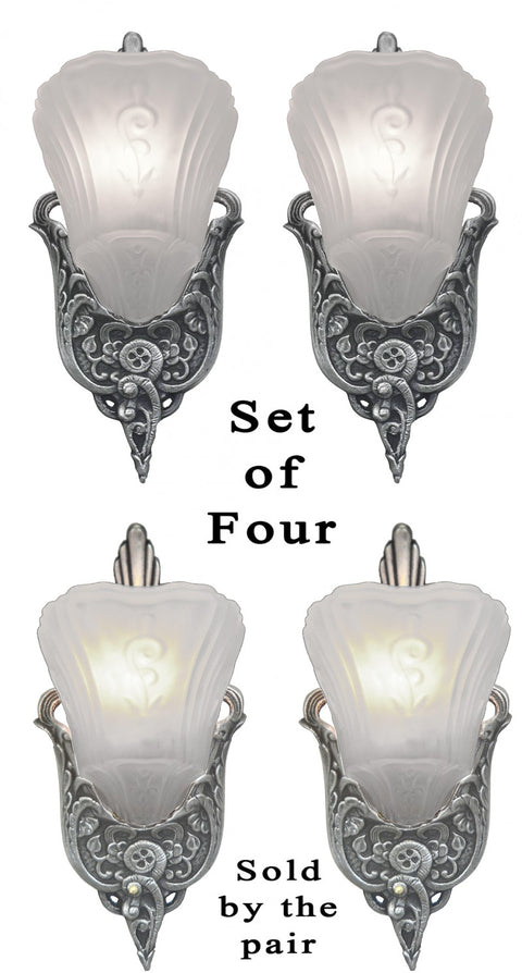 Set of Art Deco Sconces by Markel-Sold Each Pair