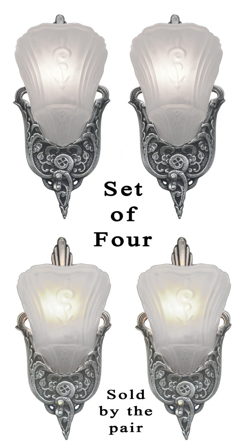 Set of Art Deco Sconces by Markel-Sold Each Pair