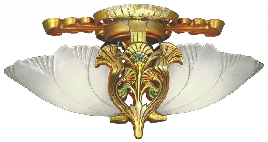 Two-Shade Low Ceiling Fixture by Mid-West c.1930-5
