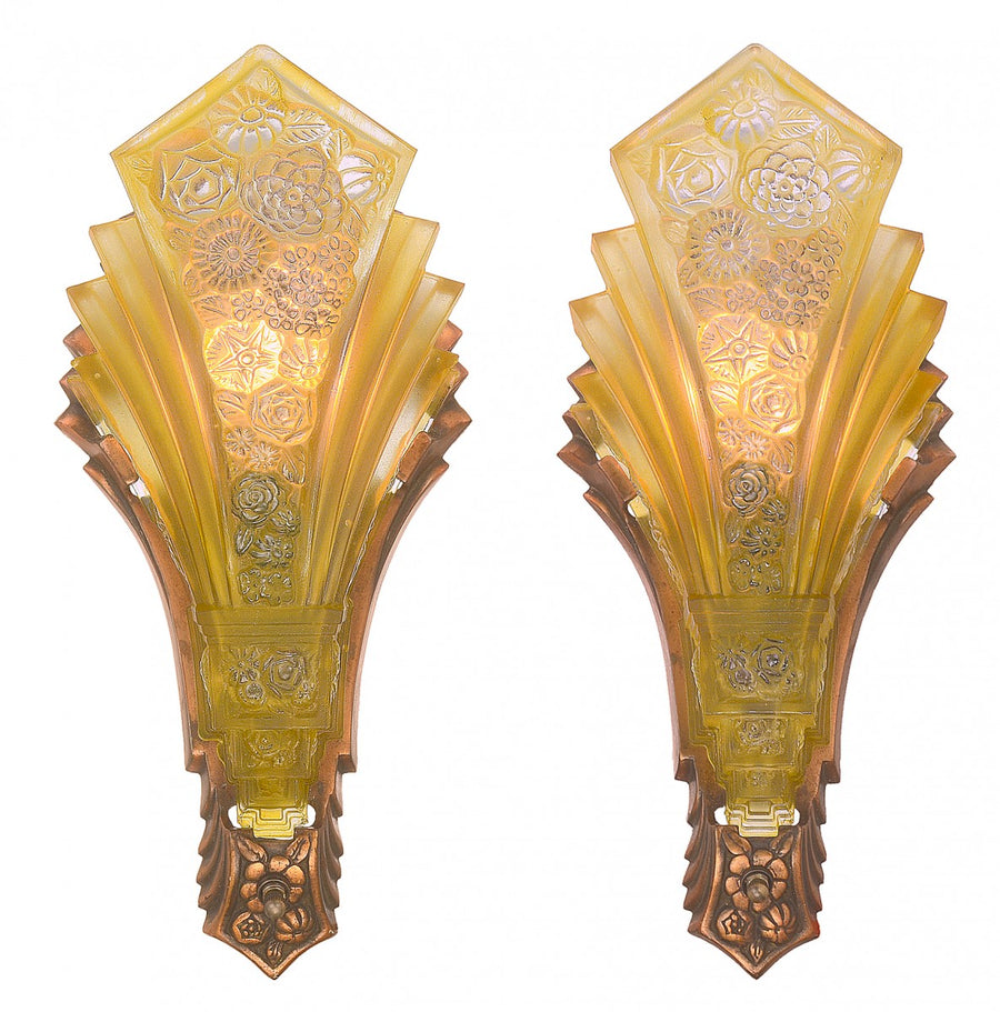 Fine Consolidated Lamp & Glass Co. Martele Sconces