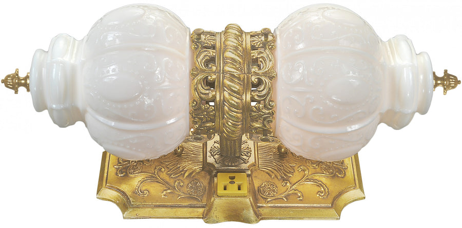 Nice Gold-Gilt Double Wall Light for Over a Bathroom Sink