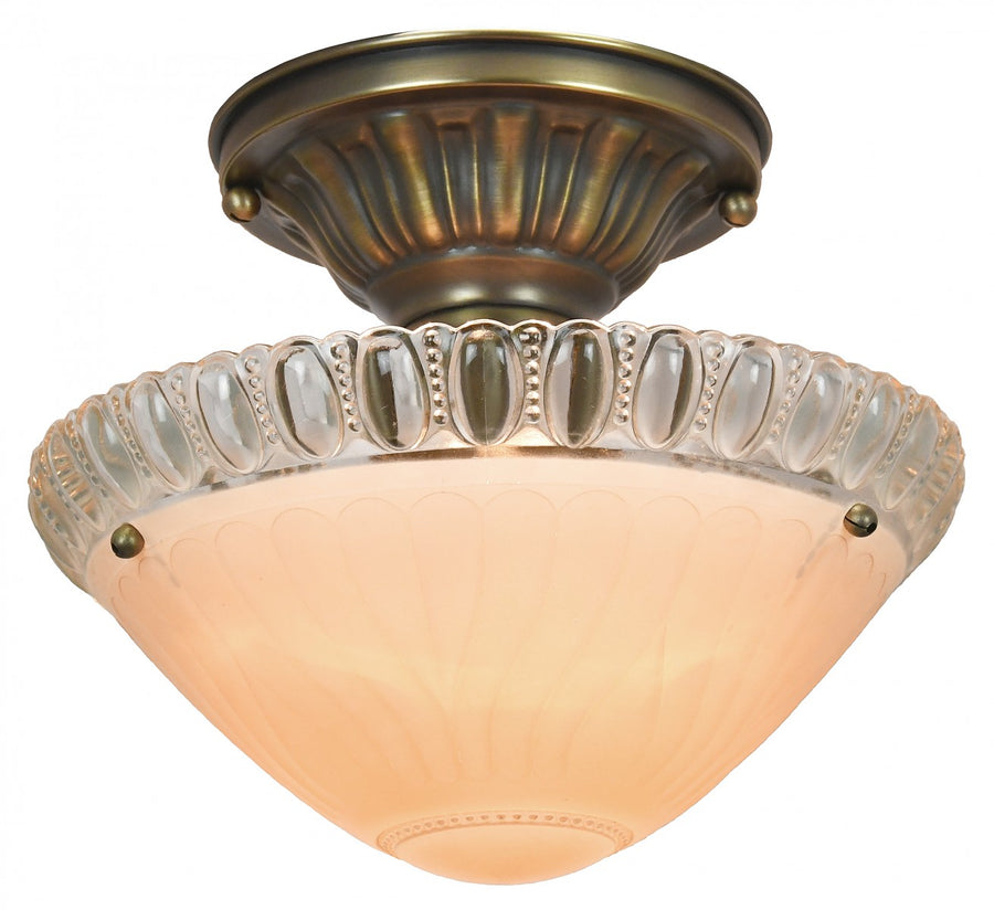 Antique 3-Chain Bowl Shade Ceiling Light
