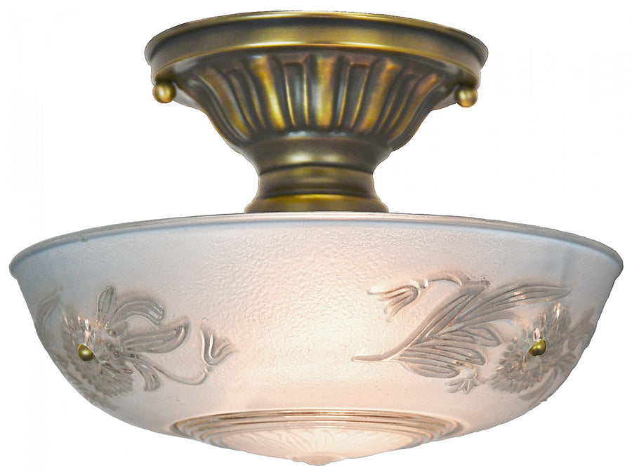 Antique 3-Chain Bowl Shade Ceiling Light