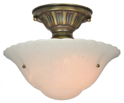 Antique 3-Chain Bowl Shade Ceiling Light