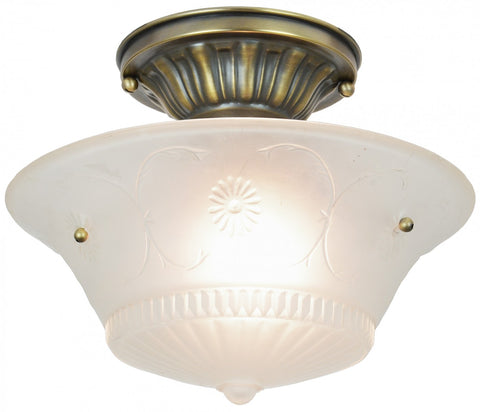 Antique 3-Chain Bowl Shade Ceiling Light
