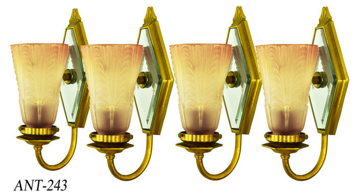 Set of Four Turn of the Century Sconces