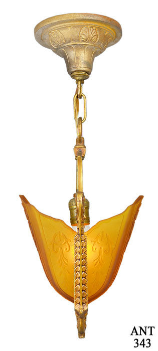 Art Deco Slip Shade Pendant by Moe Bridges