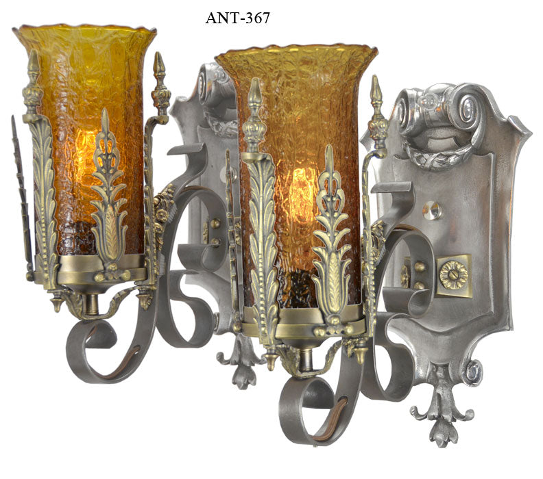 Art Deco - Lovely pair of 1920-30 Art Deco Wall Sconces