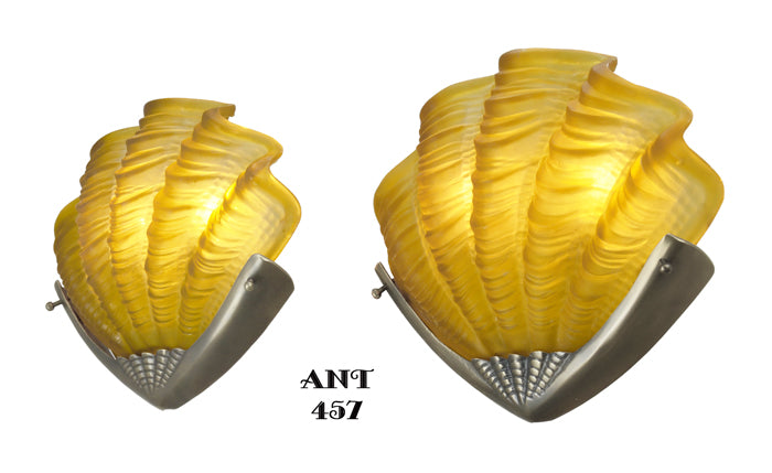 Art Deco Clam Shell Motif Theatre Wall Sconces Odeon Movie Theater Lights