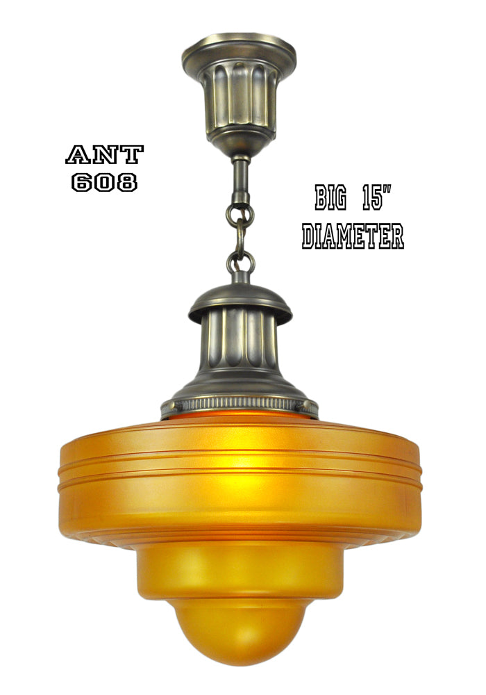 Antique Pendants Ceiling Lights Ca. 1910 - 1920 Schoolhouse Fixtures