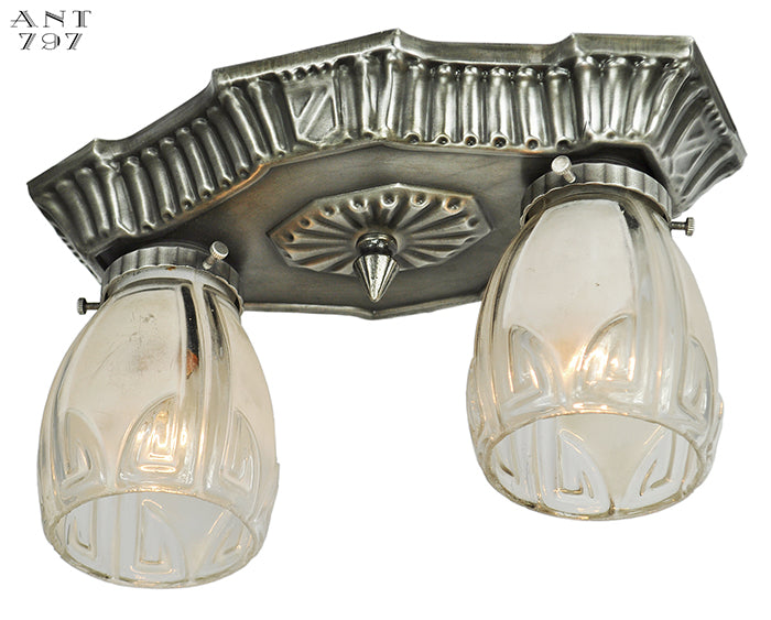 1920s Edwardian Close Ceiling Light Fixture Semi Flush Mount Lighting
