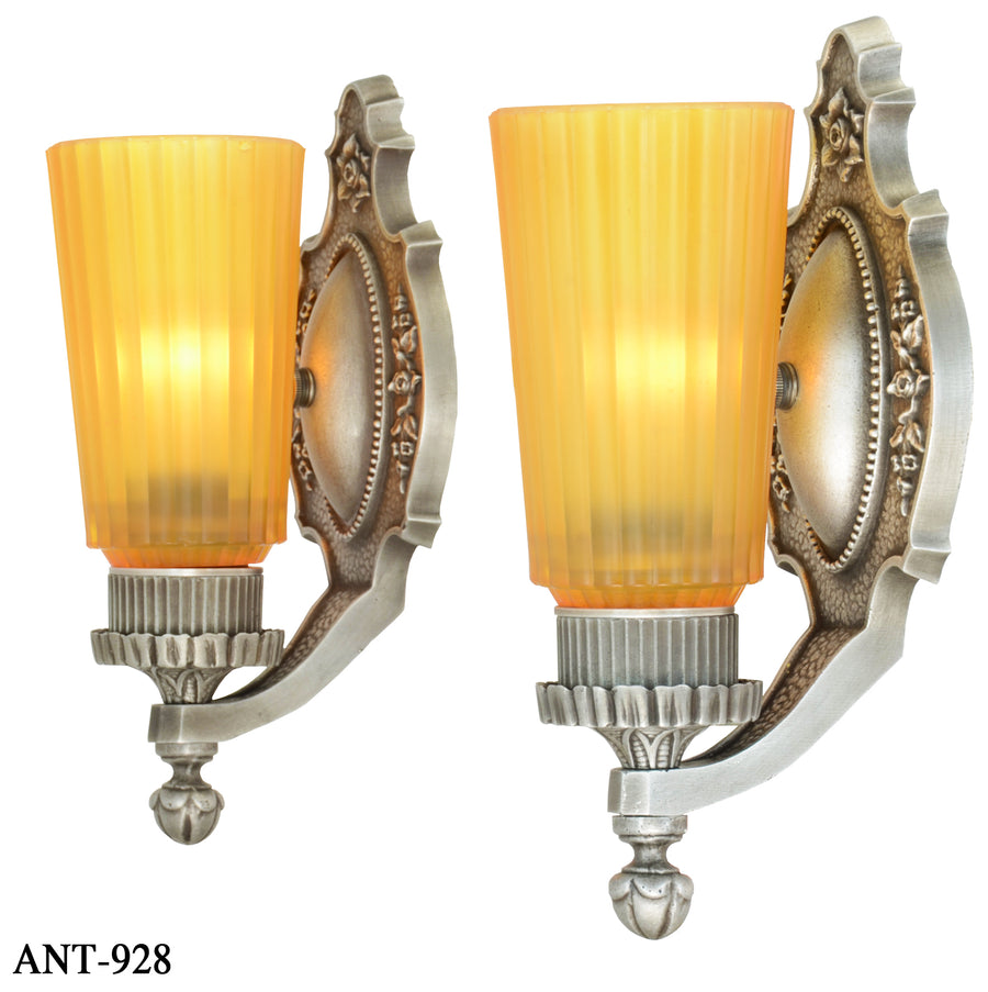 Edwardian Art Deco - Great pair of 1920 Wall Sconces