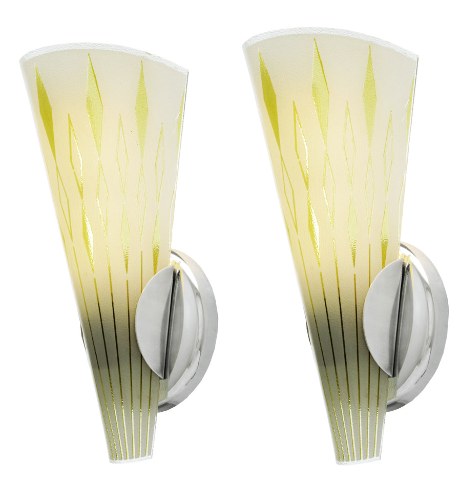 Mid Century Modern Pair of Wall Sconces