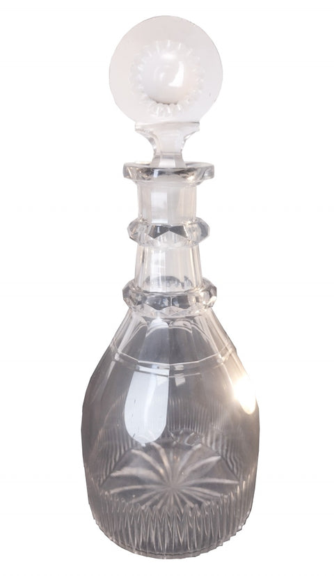 Antique Cut Lead Crystal Decanter