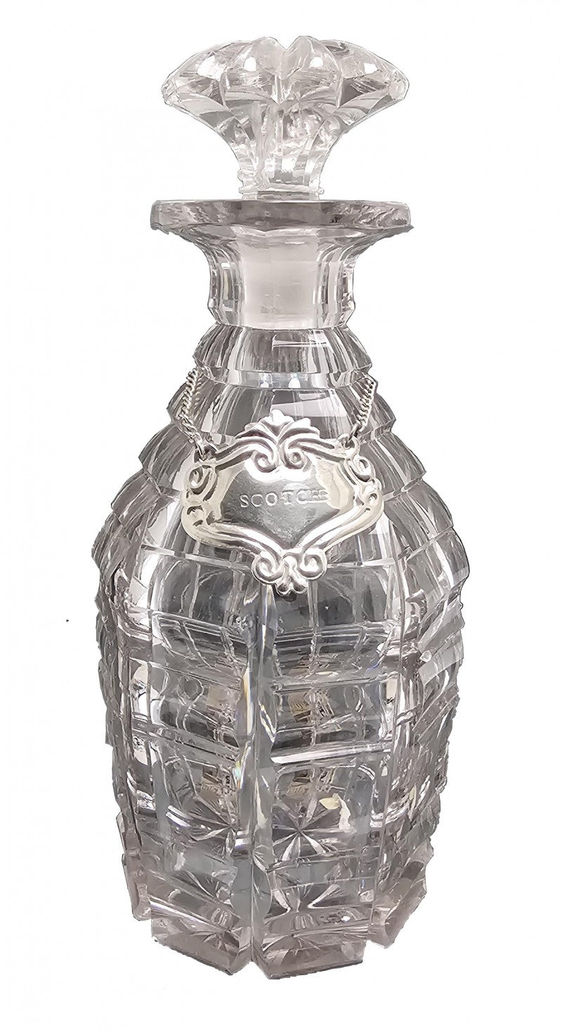 Antique Cut Lead Crystal Decanter